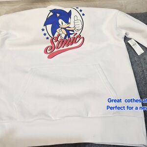 Old Navy White Sonic Kids Hoodie
